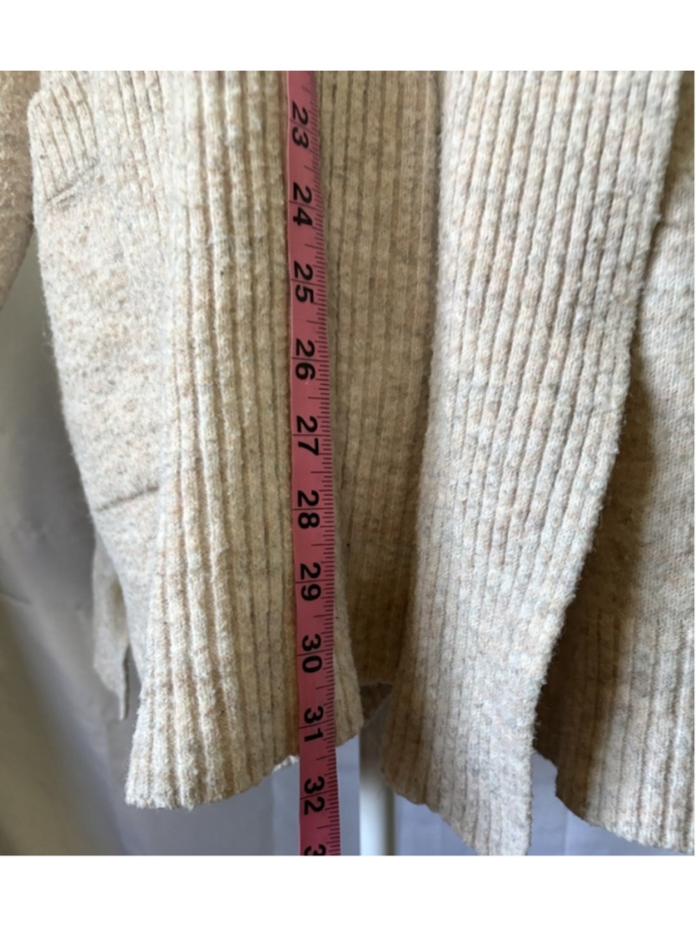 Time and Tru Oatmeal Heather Open Front Cardigan Pockets Long Soft AS-IS READ - Picture 6 of 8